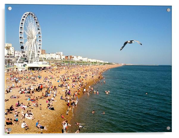 Brighton Beach Acrylic by Gö Vān