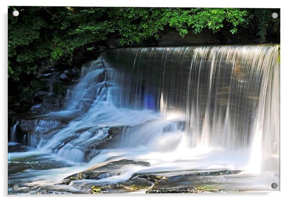 Aberdulais Waterfalls Acrylic by Gö Vān