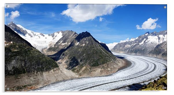 Aletsch Glacier Acrylic by Gö Vān