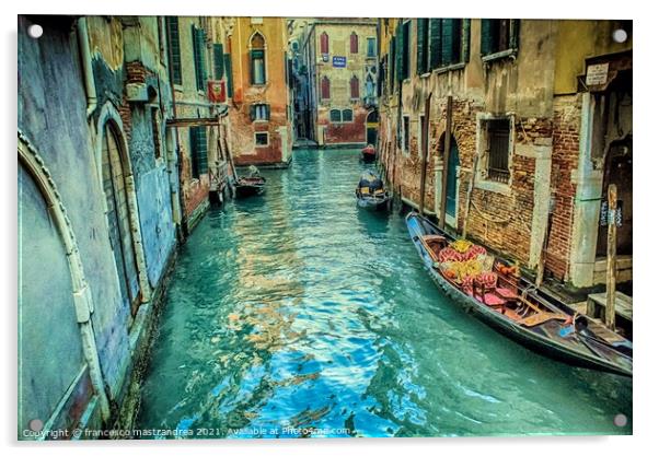 Venice Canal Acrylic by francesco mastrandrea