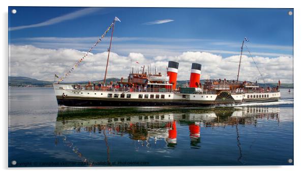 PS Waverley on the River Clyde at Greenock, Scotland Acrylic by campbell skinner