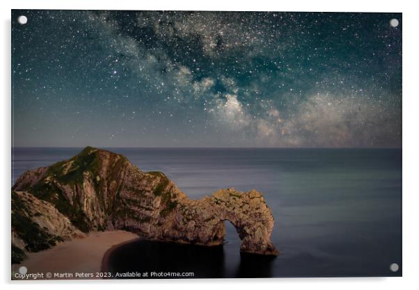 Milky Way Magic at Durdle Door Acrylic by Martin Yiannoullou