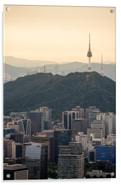 Seoul Tower on Namsan Mountain in central Seoul South Korea Acrylic by Mirko Kuzmanovic