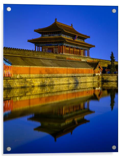 North exit gate of the Forbidden City Palace Museum in Beijing, China Acrylic by Mirko Kuzmanovic