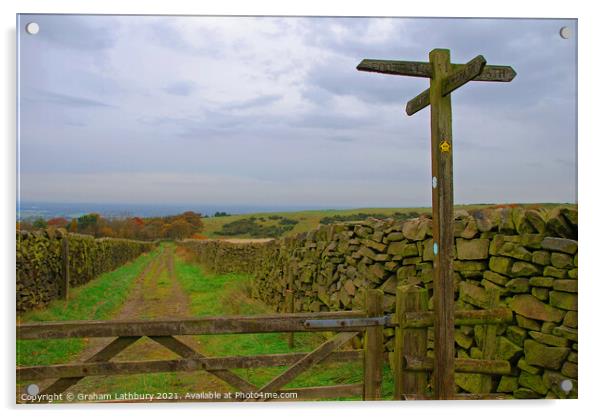 Bridleway Cross-Roads in the Lake District Acrylic by Graham Lathbury