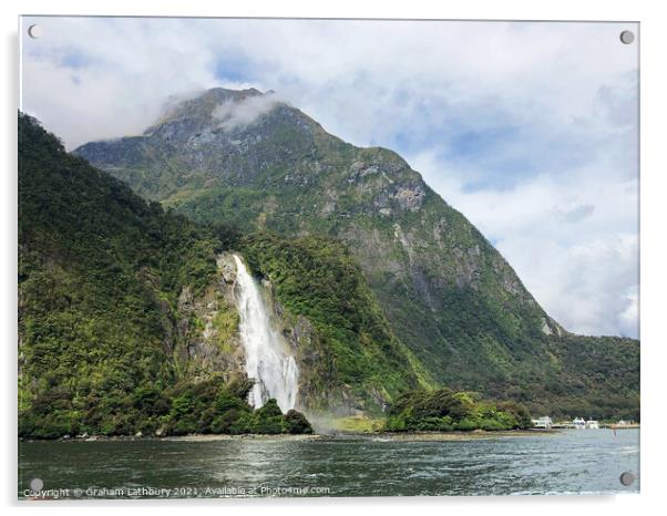 Milford Sound, New Zealand Acrylic by Graham Lathbury