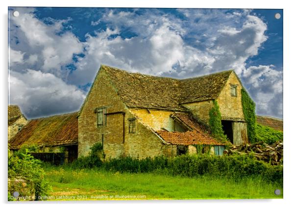 Rustic barn in the Cotswolds Acrylic by Graham Lathbury