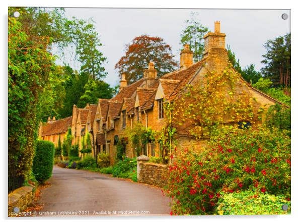 Castle Combe Cottages, Cotswolds Acrylic by Graham Lathbury
