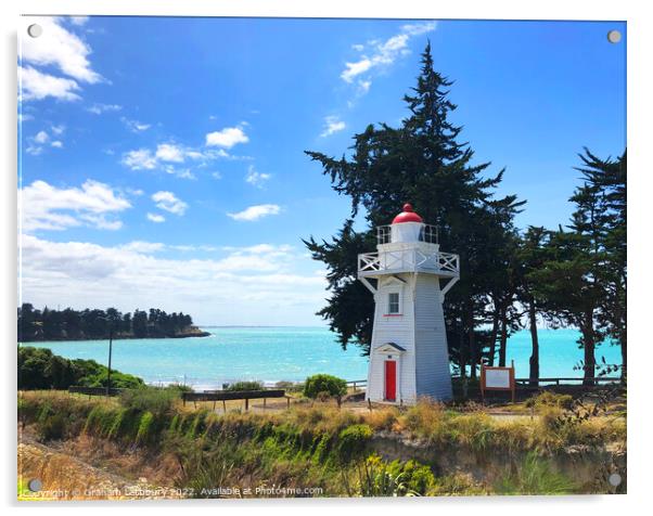 Blackett's Lighthouse, New Zealand Acrylic by Graham Lathbury