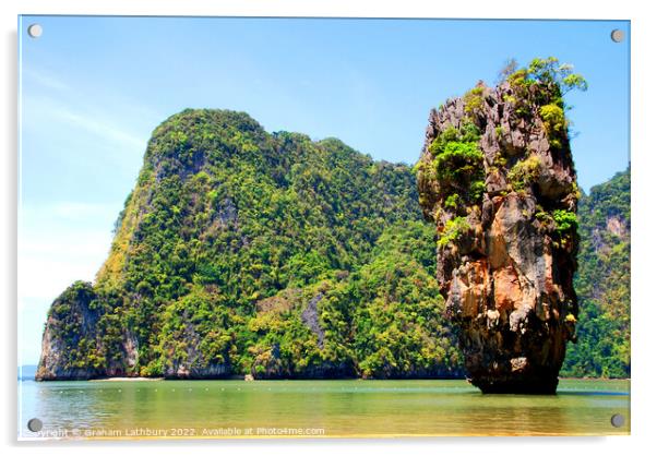 "James Bond" Island, Thailand Acrylic by Graham Lathbury