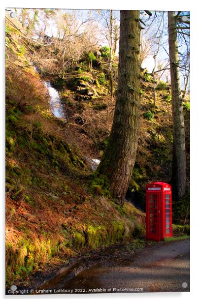 Iconic Carsaig Telephone Box Acrylic by Graham Lathbury