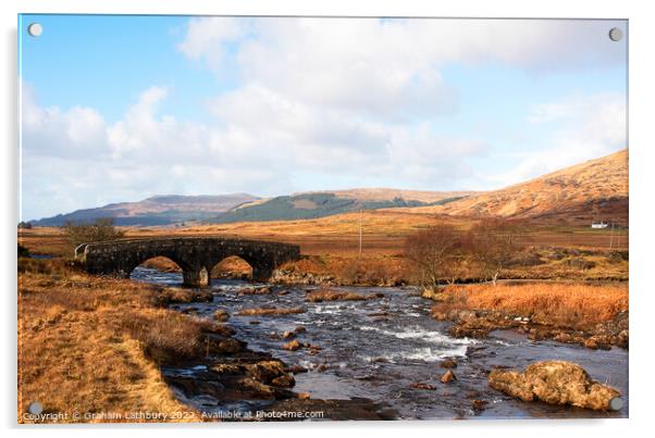 Packhorse bridge, Isle of Mull Acrylic by Graham Lathbury
