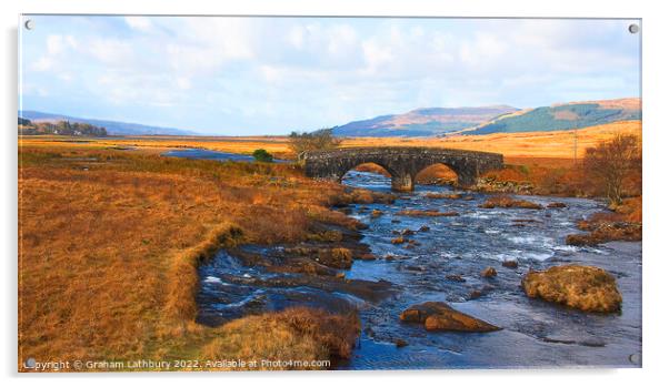 River Ba Bridge, Isle of Mull Acrylic by Graham Lathbury