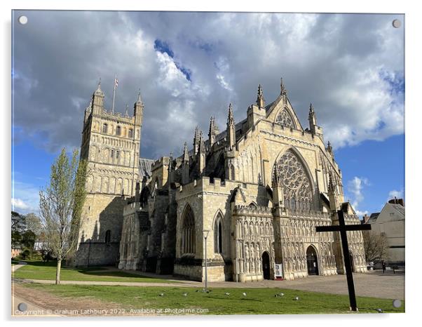 Exeter Cathedral Acrylic by Graham Lathbury