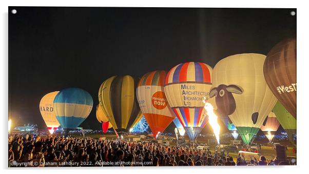 Bristol International balloon Fiesta Acrylic by Graham Lathbury