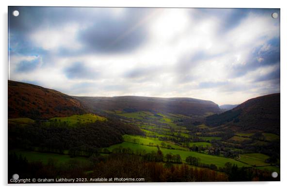 Vale of Ewyas - Wales Acrylic by Graham Lathbury