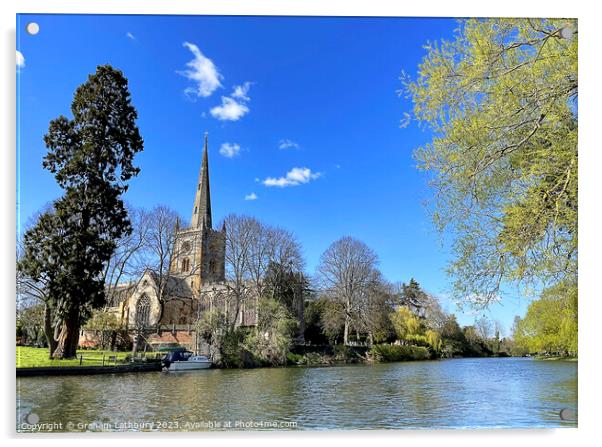 Holy Trinity Church - Stratford Acrylic by Graham Lathbury