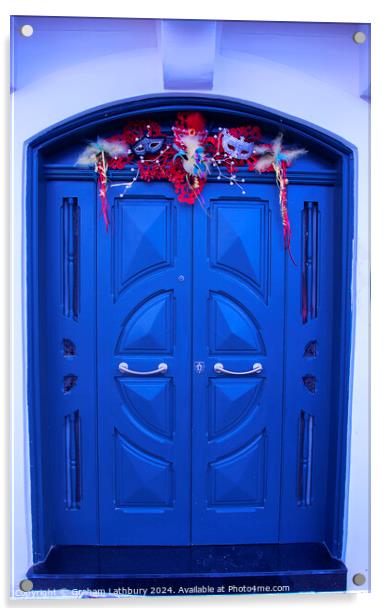 Valletta festival Door Acrylic by Graham Lathbury