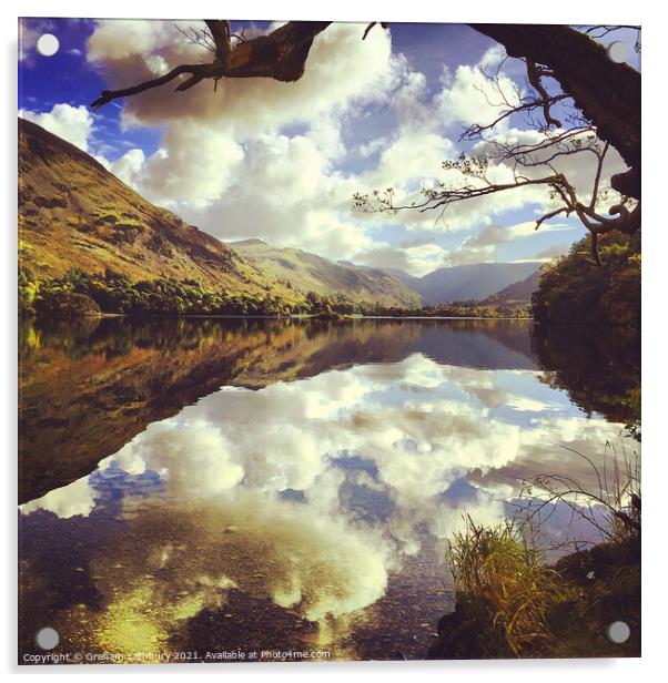 Ullswater Lake District Acrylic by Graham Lathbury