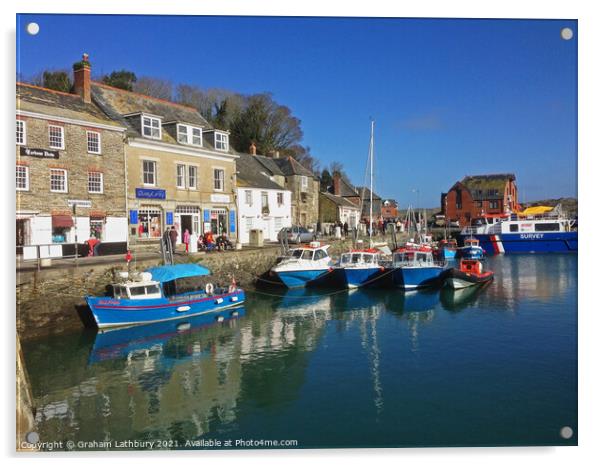 Padstow, North Cornwall Acrylic by Graham Lathbury