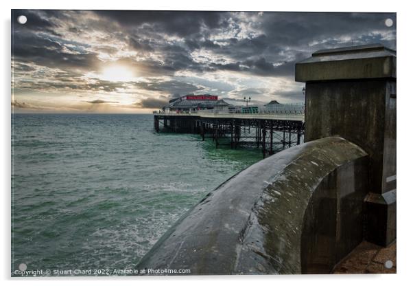 Cromer Pier Norfolk Acrylic by Stuart Chard