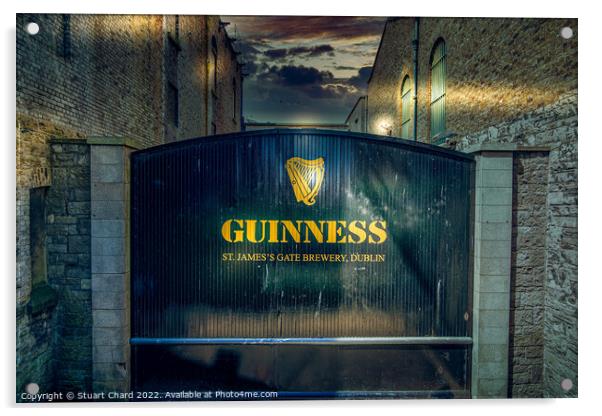 The Guiness Gates Acrylic by Stuart Chard