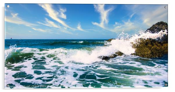 Crashing Waves Goa Coastline & tropical beach Acrylic by Stuart Chard