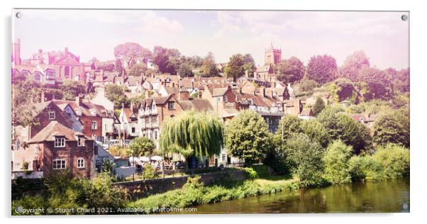 Historic town of Bridgnorth in Shropshire Acrylic by Stuart Chard