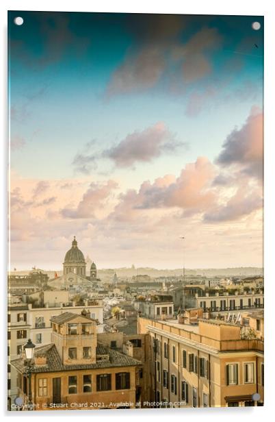 Venice skyline and historic landmarks Acrylic by Stuart Chard