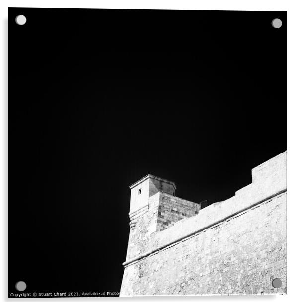 The Gozo Citadel Fortress on the island of Gozo. M Acrylic by Stuart Chard