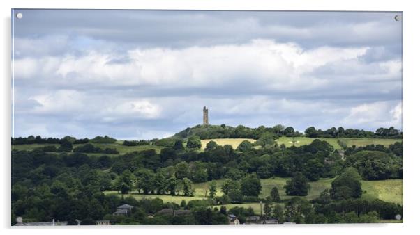 Castle hill jubilee tower Huddersfield Acrylic by Roy Hinchliffe