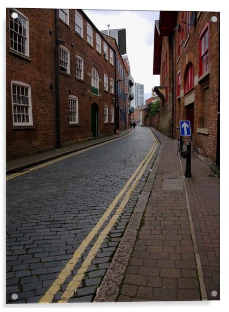 Narrow street in Leeds Acrylic by Roy Hinchliffe