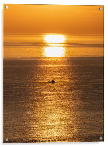 Golden Sunrise Reflection Acrylic by Paul Whyman