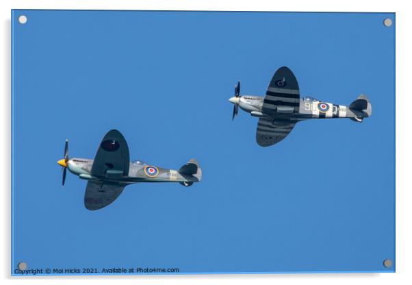 Two Spitfire Acrylic by Moi Hicks