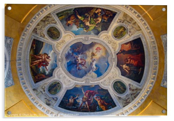 Paintings on the ceiling of Louvre Museum in Paris, France Acrylic by Chun Ju Wu