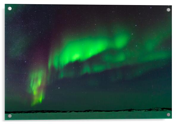 Aurora Borealis, Northern Lights, at Yellowknife, Northwest Territories, Canada Acrylic by Chun Ju Wu