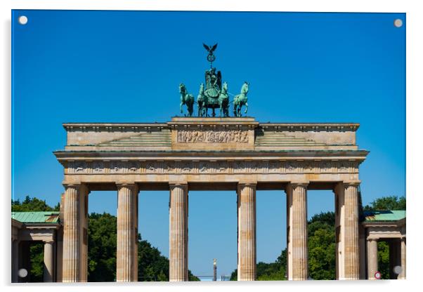 Brandenburg Gate, a monument in Berlin, Germany Acrylic by Chun Ju Wu