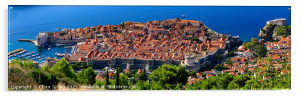Panorama of the old town of Dubrovnik, Croatia Acrylic by Chun Ju Wu