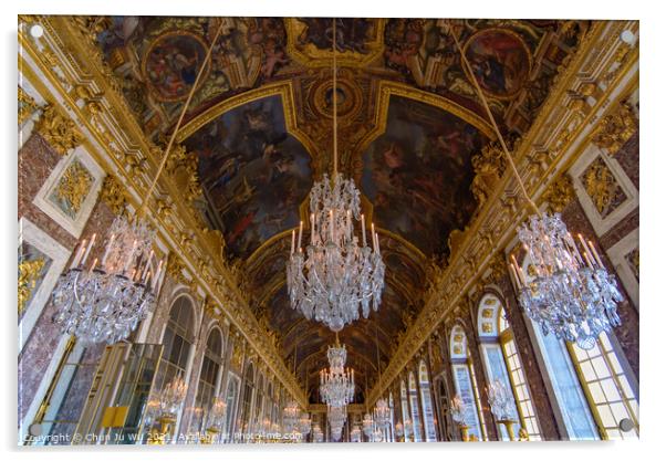 The Hall of Mirrors, Palace of Versailles, Paris, France Acrylic by Chun Ju Wu