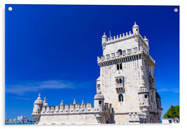 Belem Tower, a UNESCO World Heritage Site in Lisbon, Portugal Acrylic by Chun Ju Wu