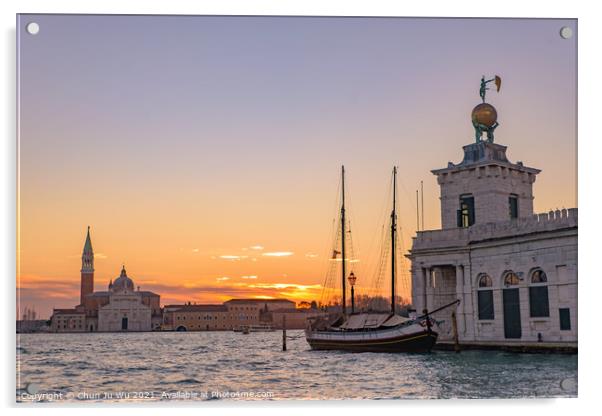 Church of San Giorgio Maggiore at sunrise time, Venice, Italy Acrylic by Chun Ju Wu