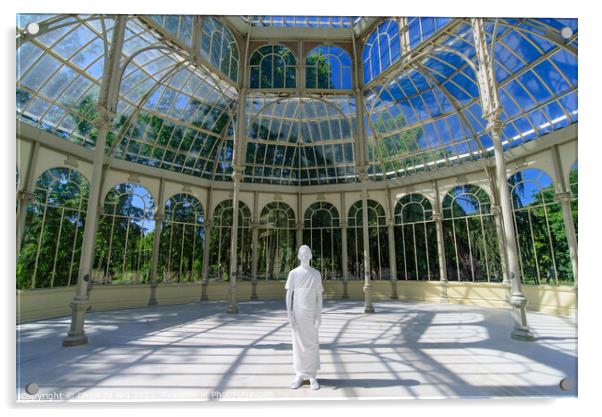 Interior of Palacio de Cristal (Glass Palace) in Buen Retiro Park in Madrid, Spain Acrylic by Chun Ju Wu