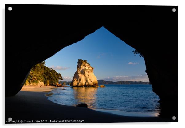 Cathedral Cove in Coromandel, New Zealand Acrylic by Chun Ju Wu