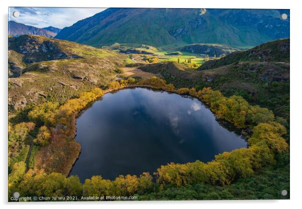 Diamond Lake in autumn, South Island, New Zealand Acrylic by Chun Ju Wu