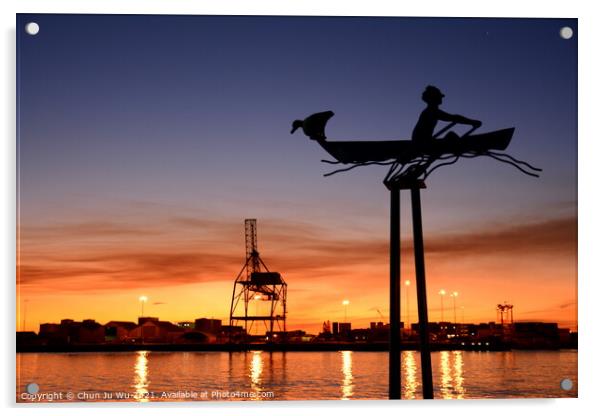 Sunset view of Fremantle, WA, Australia Acrylic by Chun Ju Wu