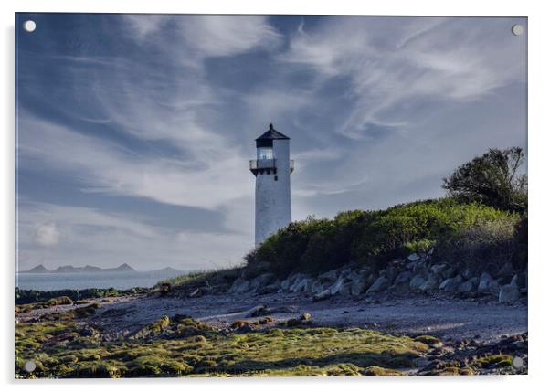 A lighthouse in Scotland  Acrylic by christian maltby