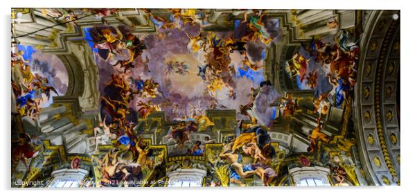 Ceiling Fresco of Sant Ignazio Acrylic by John Henderson