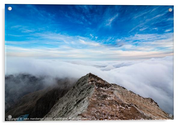 Crib Goch Acrylic by John Henderson