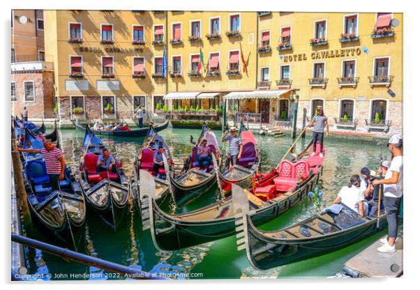 Venice gondola  Acrylic by John Henderson