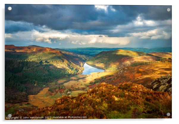 Llyn Crafnant from Crimpiau Acrylic by John Henderson